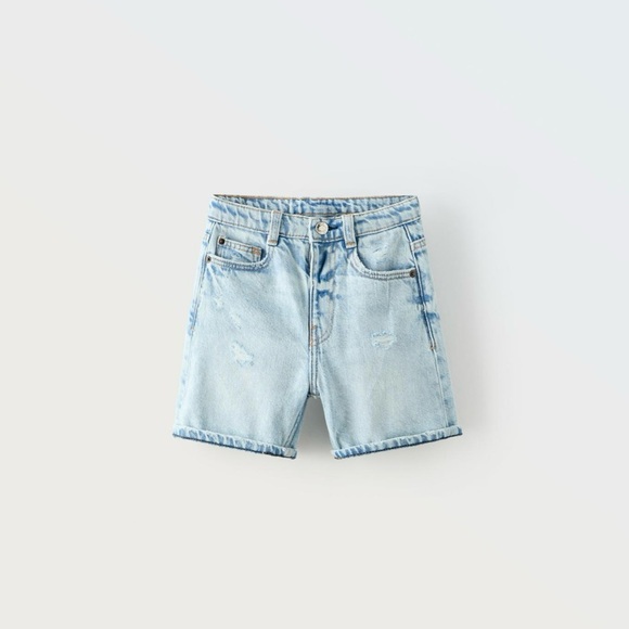 ZARA BOYS DENIM SHORTS - Picture 1 of 4